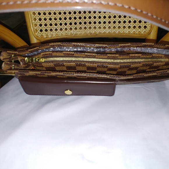 Louis Vuitton Damier Ebene Canvas Shoulder Baguette Brown - Picture 6 of 12